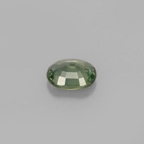 Saphir vert naturelle coupe ovale, 0,71 ct, VVS-VS