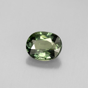 Saphir vert naturelle coupe ovale, 0,79 ct, VVS-VS