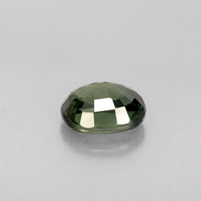 Saphir vert naturelle coupe ovale, 0,79 ct, VVS-VS