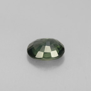 Saphir vert naturelle coupe ovale, 0,70 ct, VS