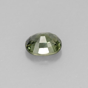 Saphir vert naturelle coupe ovale, 0,87 ct, VS