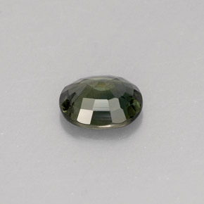 Saphir vert naturelle coupe ovale, 0,76 ct, VS