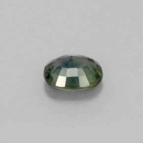 Saphir vert naturelle coupe ovale, 0,81 ct, VS