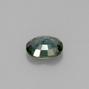 Saphir vert naturelle coupe ovale, 0,78 ct, VS