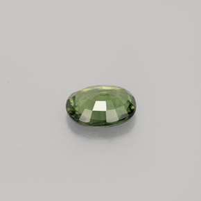 Saphir vert naturelle coupe ovale, 0,68 ct, VVS-VS