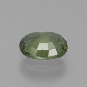 Saphir vert naturelle coupe ovale, 0,65 ct, VVS-VS