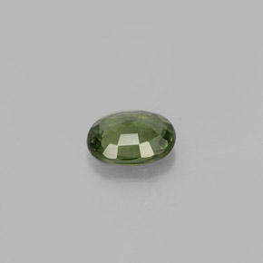 Saphir vert naturelle coupe ovale, 0,61 ct, VVS-VS