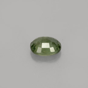 Saphir vert naturelle coupe ovale, 0,82 ct, VS