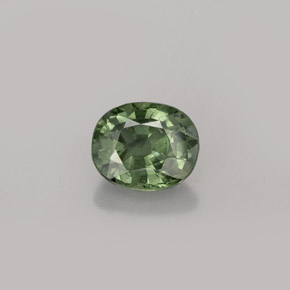 Saphir vert naturelle coupe ovale, 1,04 ct, VS