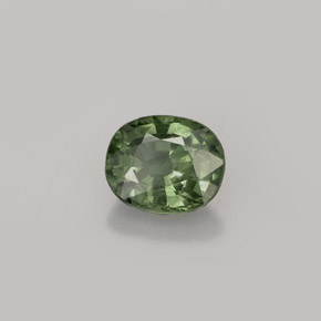 Saphir vert naturelle coupe ovale, 1,04 ct, VS