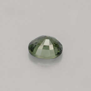 Saphir vert naturelle coupe ovale, 1,04 ct, VS