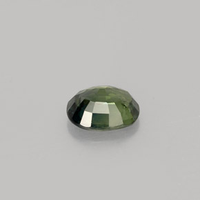 Saphir vert naturelle coupe ovale, 0,83 ct, VS