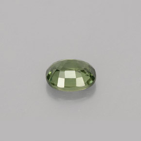 Saphir vert naturelle coupe ovale, 0,89 ct, VS