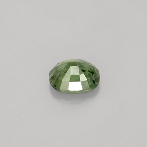 Saphir vert naturelle coupe ovale, 0,84 ct, VS