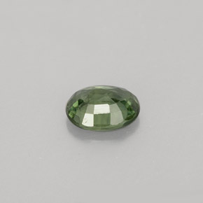 Saphir vert naturelle coupe ovale, 0,79 ct, VS