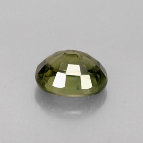 Saphir vert naturelle coupe ovale, 0,96 ct, VS
