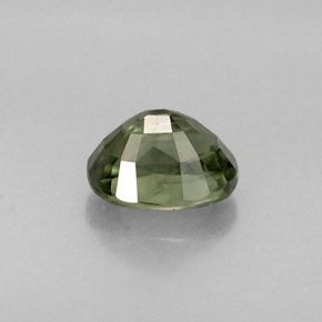 Saphir vert naturelle coupe ovale, 0,94 ct, VS