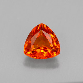 Saphir orange naturelle trillion, 0,78 ct, VVS-VS