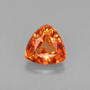 Saphir orange naturelle trillion, 0,91 ct, VVS-VS