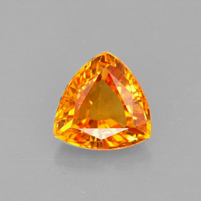 Saphir orange naturelle trillion, 0,88 ct, VVS-VS