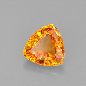 Saphir orange naturelle trillion, 0,88 ct, VVS-VS