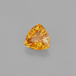 Saphir orange naturelle trillion, 0,88 ct, VS