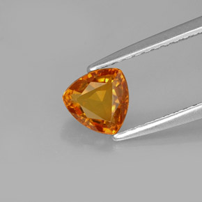 Saphir orange naturelle trillion, 1,00 ct, VS