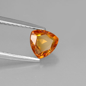 Saphir orange naturelle trillion, 1,00 ct, VS