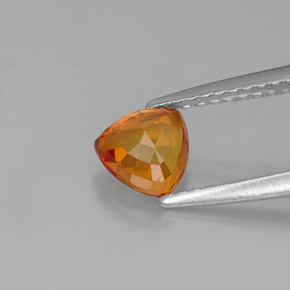 Saphir orange naturelle trillion, 1,00 ct, VS