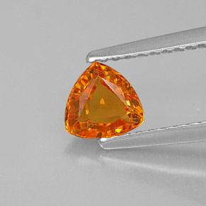 Saphir orange naturelle trillion, 0,83 ct, VVS-VS
