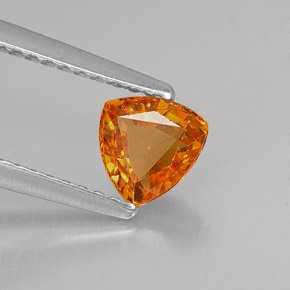 Saphir orange naturelle trillion, 0,83 ct, VVS-VS