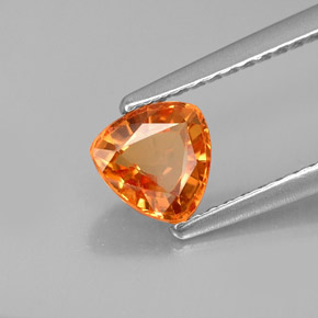 Saphir orange naturelle trillion, 0,88 ct, VVS-VS