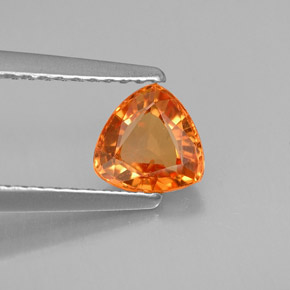 Saphir orange naturelle trillion, 0,88 ct, VVS-VS