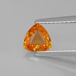 Saphir orange naturelle trillion, 0,63 ct, VVS-VS