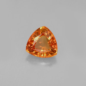 Saphir orange naturelle trillion, 0,77 ct, VVS-VS