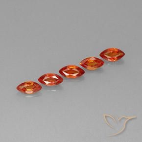 2.58ctw Naturel Orange moyen Saphir, Marquise, VVS-VS