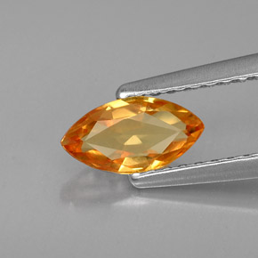 Saphir jaune naturelle marquise, 0,79 ct, VVS-VS