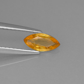 Saphir jaune naturelle marquise, 0,50 ct, VS