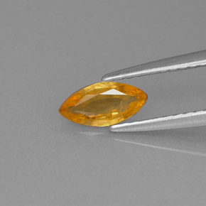 Saphir jaune naturelle marquise, 0,50 ct, VS