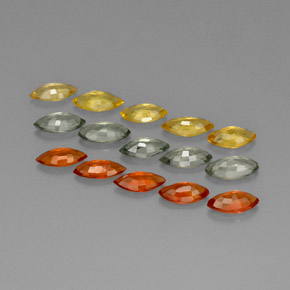 Achetez naturel ct multicolore saphir gems, marquise, en provenance tanzanie (songea) chez gemselect. en stock, livraison internationale!