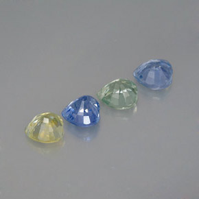 Achetez naturel ct multicolore saphir gems, forme de coeur, en provenance sri lanka (ceylan) chez gemselect. en stock, livraison internationale!