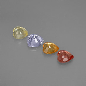 Achetez naturel 1,26ct multicolore saphir gems, forme de coeur, en provenance sri lanka chez gemselect. en stock, livraison internationale!