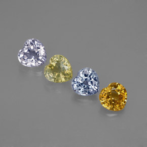 Achetez naturel ct multicolore saphir gems, forme de coeur, en provenance sri lanka chez gemselect. en stock, livraison internationale!