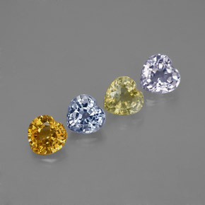 Achetez naturel ct multicolore saphir gems, forme de coeur, en provenance sri lanka chez gemselect. en stock, livraison internationale!