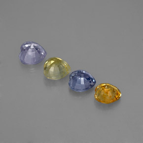 Achetez naturel ct multicolore saphir gems, forme de coeur, en provenance sri lanka chez gemselect. en stock, livraison internationale!