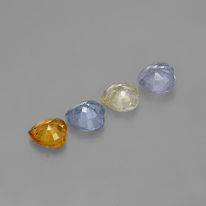 Achetez naturel 1,25ct multicolore saphir gems, forme de coeur, en provenance sri lanka chez gemselect. en stock, livraison internationale!