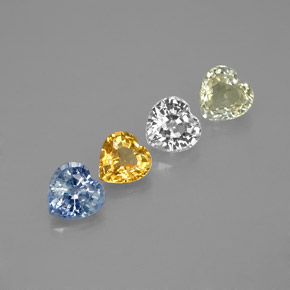 Achetez naturel 1,41ct multicolore saphir gems, forme de coeur, en provenance sri lanka chez gemselect. en stock, livraison internationale!