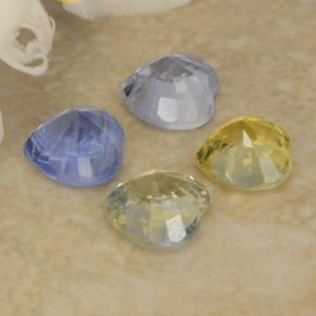 Achetez naturel 1,61ct multicolore saphir gems, forme de coeur, en provenance sri lanka chez gemselect. en stock, livraison internationale!