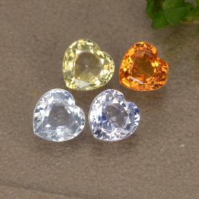 Achetez naturel 1,38ct multicolore saphir gems, forme de coeur, en provenance sri lanka chez gemselect. en stock, livraison internationale!