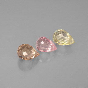 Achetez naturel ct multicolore saphir gems, briolette, en provenance tanzanie chez gemselect. en stock, livraison internationale!